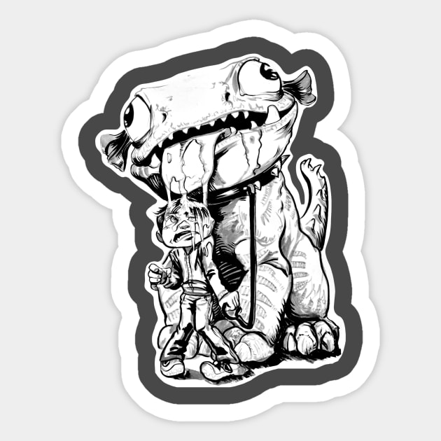 Pet Monsters are Gross Sticker by Razwit